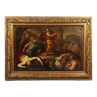 Moses and the Bronze Serpent, 1600s, Oil on Canvas, Framed For Sale