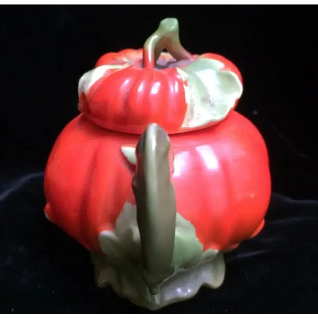 1910s Antique Royal Bayreuth 3 Piece Tomato Condiment Set For Sale - Image 5 of 11