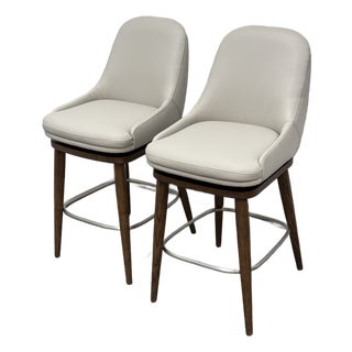 Interlude Home Harper Swivel Counter Stools, Pair For Sale