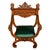 Antique Renaissance Revival Carved Walnut Green Man Savonarola Chair Circa 1890 For Sale - Image 10 of 17