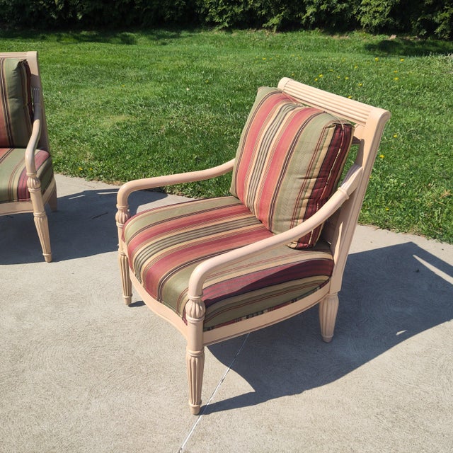 Bernhardt Lounge Armchairs (Set of 2) • Neoclassical French-Style Bergère • by Bernhardt For Sale - Image 4 of 16
