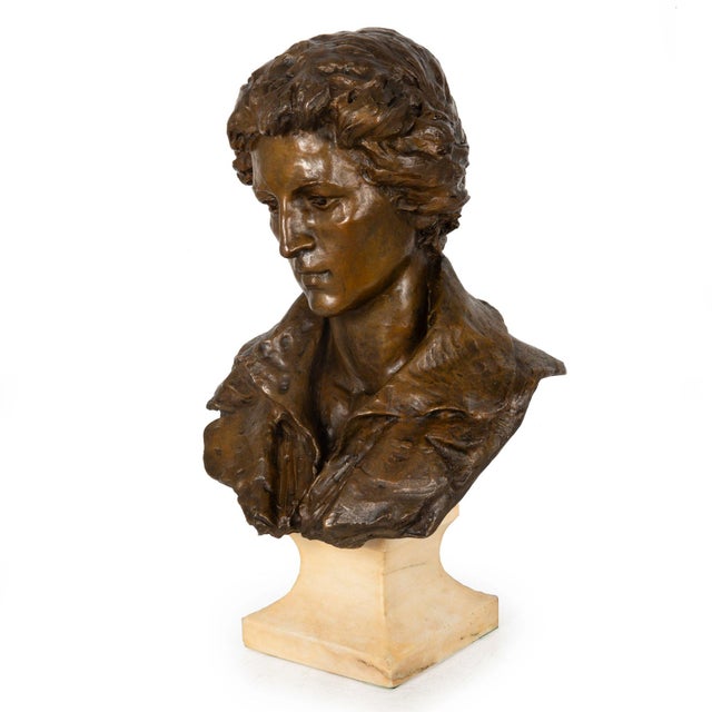 WILLIAM ORDWAY PARTRIDGE American, 1861-1930 Portrait Bust of Percy Bysshe Shelley (modeled 1899, cast ca. 1912) Bronze,...