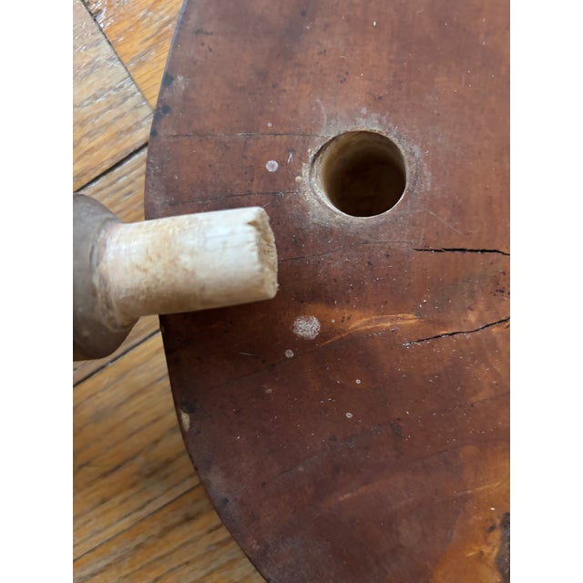 Tan Early 19th-Century American Primitivè Slab Bench/Low Table. Original Surface. For Sale - Image 8 of 8