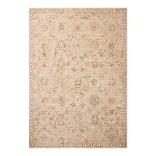 Chris Loves Julia x Loloi Palma Natural / Multi 7'-10" x 10' Area Rug For Sale