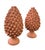 Mediterranean Pair of Hand-Finished Terracotta Pine Cone Finials For Sale - Image 3 of 12