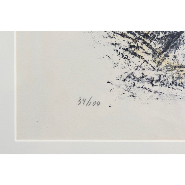 Vintage Italian Massimo Campigli Stone Lithograph Titled Femme Sur Fond Bleu For Sale - Image 11 of 12