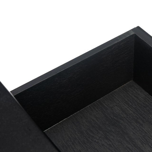 Black Haines 1 Drawer Accent Table in Black For Sale - Image 8 of 11