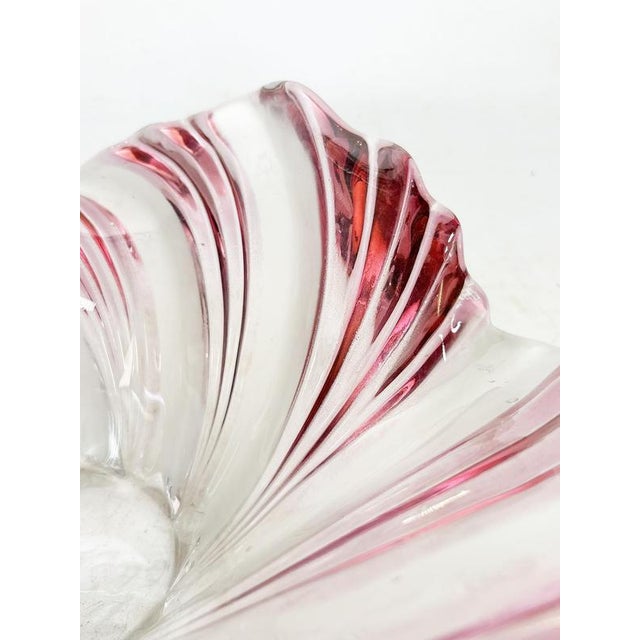 1970s Vide Poche in Pink and White Glass, France, 1970 For Sale - Image 5 of 17