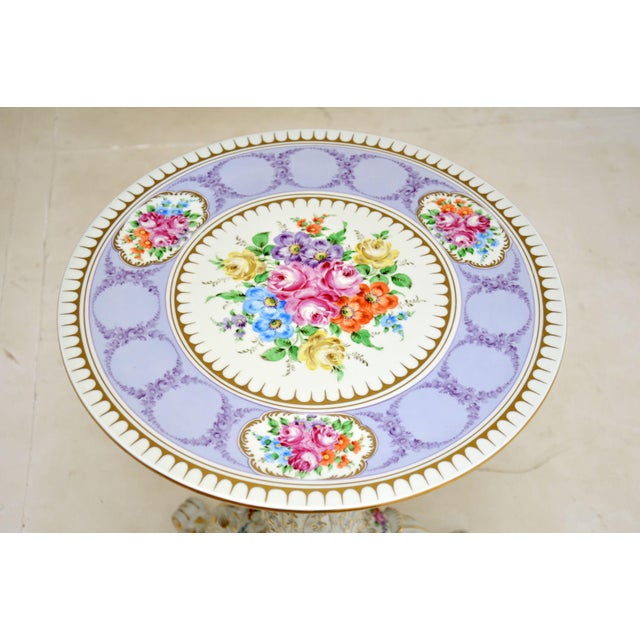 Dresden Style Porcelain Side Table, 1950s For Sale - Image 3 of 12