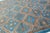 Textile Modern Moroccan Style Hand-Knotted Wool Area Rug in Sky Blue and Terracotta For Sale - Image 7 of 12