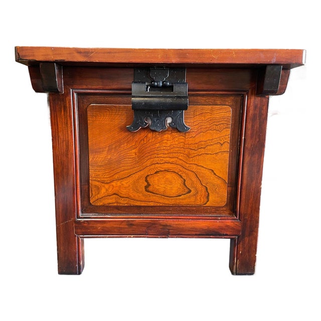 Vintage Korean Duiju Rice Chest With Grain Hopper & Bottom Dispenser For Sale