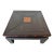 Vintage Hollywood Regency Asian-Inspired Greek Key Bronze & Mahogany Square Coffee Table For Sale