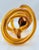 Vintage Hand-Blown Amber Art Glass Infinity Rope Love Knot Sculpture For Sale In Palm Springs - Image 6 of 10
