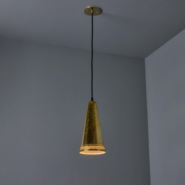 1950s Mauri Almari 'K2-48' Brass Pendant for Idman For Sale In Los Angeles - Image 6 of 12