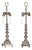 1940s English Two-Light Silverplate Bobbin Lamps with Pierced Galleries - Pair For Sale