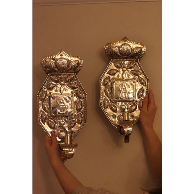 Metal Mid-Century Swedish Brass Sconces, Set of 2 For Sale - Image 7 of 16