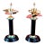 Mid 20th Century Black Metal, Gold and Plexi 3-Way Touch Lamps - a Pair For Sale
