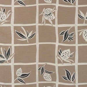 Schumacher High Line Fabric In Metallic Brown