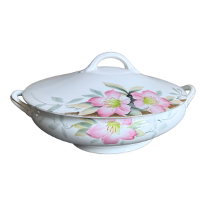 Antique, Early 20th Century Noritake Japan Azalea Porcelain Tureen With Lid
