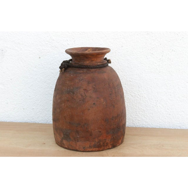 Rustic Antique Rustic Wooden Milk Pot For Sale - Image 3 of 7