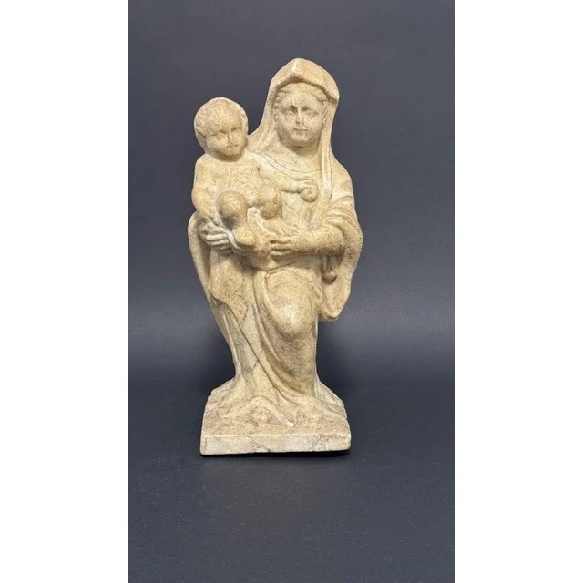 Italian Emilian Artist, Sculpture Depicting the Madonna and Child, 16th Century, Marble For Sale - Image 12 of 13