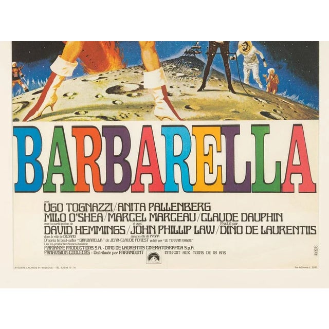 1960s Barbarella Poster with Jane Fonda For Sale - Image 5 of 14