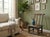 Vintage Rustic Patina Small Low Wood Bench Stool Table W Back For Sale - Image 9 of 9
