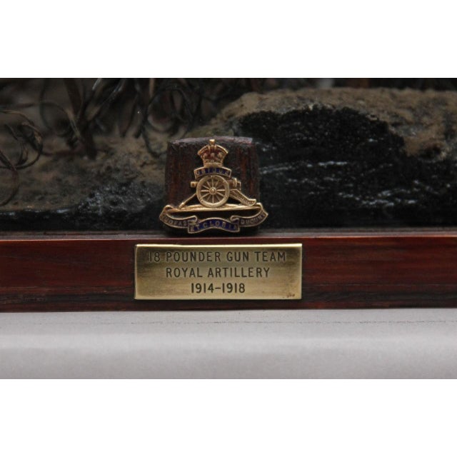 Early 20th Century diorama of an 18 pound Gun Team Royal Artillery of the 1st World War (1914-1918) with the model...