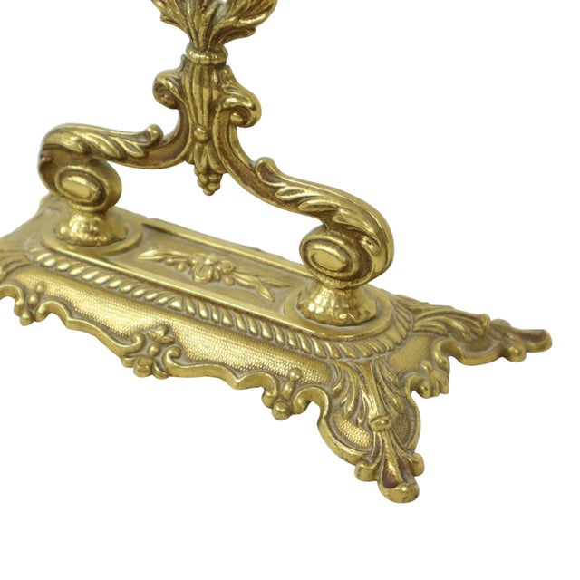 Metal French Baroque Style Gilt Brass Table Mirror, 1950s For Sale - Image 7 of 17