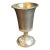 1990s Israeli Sterling Silver Kiddush Cup Cutout Hebrew Blessing Borei Pri Hagafen Netafim For Sale