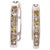 Latch Back Earrings with White and Yellow Diamonds 4.6 grams total weight. 14Kt White Gold 16 Total Diamonds .30