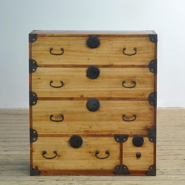 Japanese Tansu Chest of Drawers, 1870 For Sale - Image 3 of 14