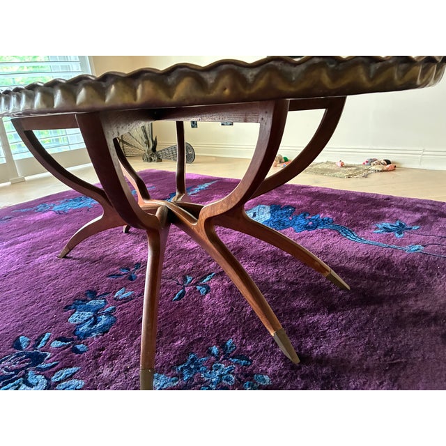 1950s 1950s Sculptural Brass Tray Table For Sale - Image 5 of 9