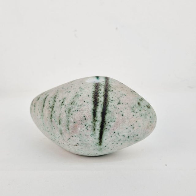 Aqua Modernist Pebble Vase from Simó Ágoston, 1970s For Sale - Image 8 of 14