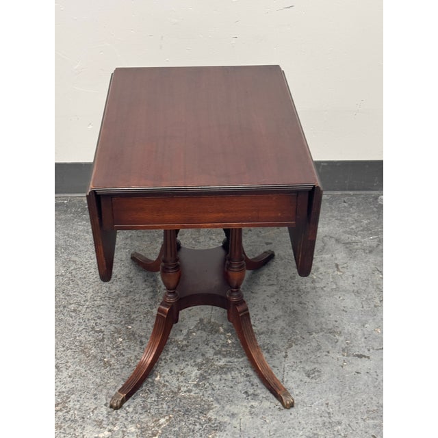 Wood Imperial Furniture Co. Mahogany Drop-Leaf Pembroke Table, Vintage For Sale - Image 7 of 12