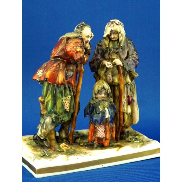 18th Century Porcelain Sculpture of a Beggars by Real Casa Ferdinandea Naples, Ginori Doccia, Italy For Sale - Image 9 of 18