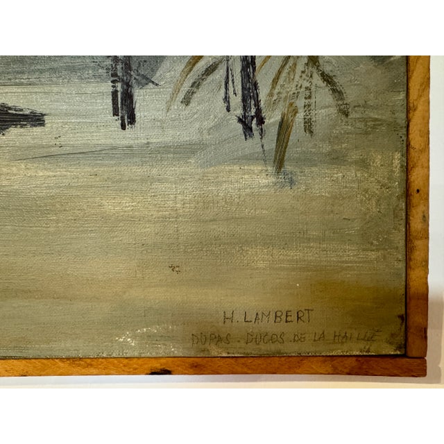 1950s H. Lambert, Oil on Canvas, Dupas Duclos de la Haille, 100cm X 73cm For Sale - Image 5 of 7