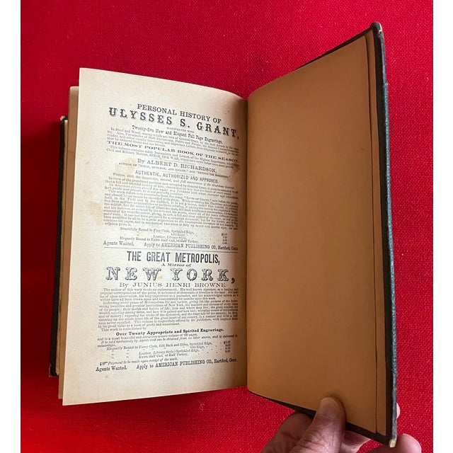 Dark Green Fine Leather Binding - The Innocents Abroad - First Edition Book by Mark Twain 1869 For Sale - Image 8 of 17