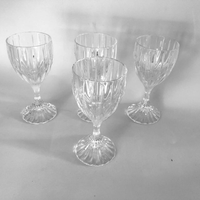 Vintage set of 4 Crystal wine glasses , known to be Mikasa Crystal ,in Park lane pattern , no makers mark in excellent...