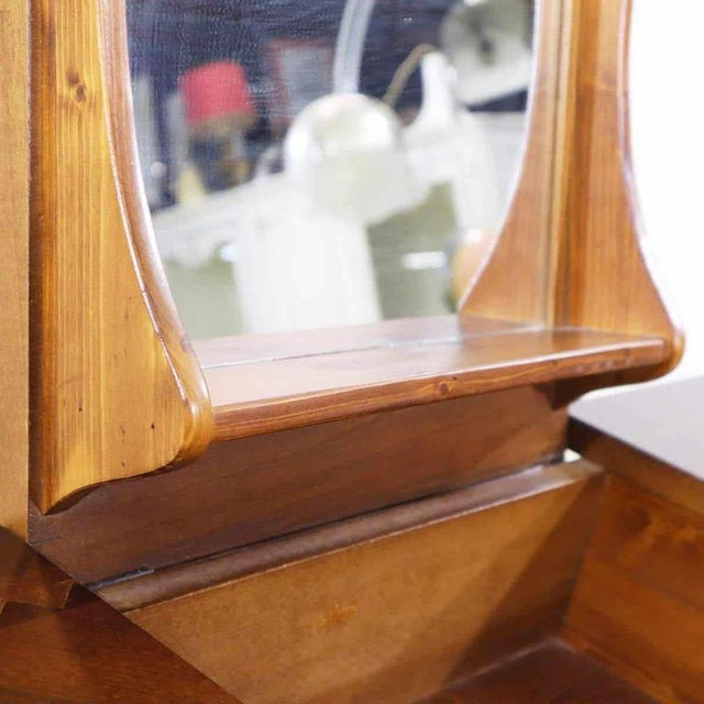 Louis XVI Inlaid Vanity with Mirror and Drawers For Sale - Image 11 of 15