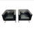 Bauhaus Art Deco Lounge Chairs in Vinyl Leather, 1940s, Set of 2 For Sale - Image 6 of 18