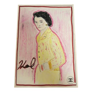 Karl Lagerfeld, Portrait of Coco Chanel, 2000s, Mixed Media For Sale