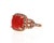 Contemporary 3.95 Carat Coral and Diamond 14 Karat Rose Gold Cocktail Ring, Size 7 For Sale - Image 3 of 6