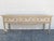 Antique English weathered and bleached out oak dresser base or console table, c.1800 Having a molded rectangular top with...