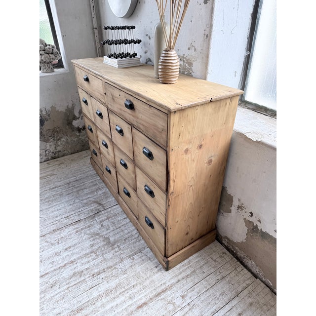 Pine Workshop Cabinet with Drawers, 1950s For Sale - Image 11 of 18