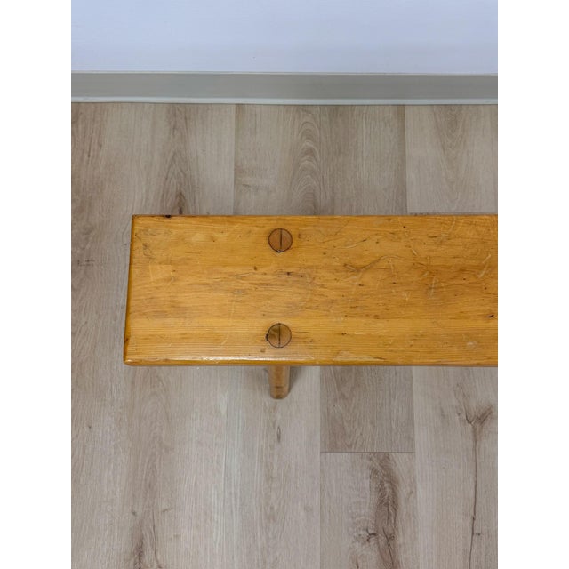 Wood Hagerty Handmade Pine Bench Rustic Colonial Farmhouse Vintage Entryway Seating For Sale - Image 7 of 10