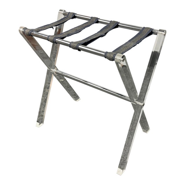 Butler Acrylic Folding Luggage Rack For Sale