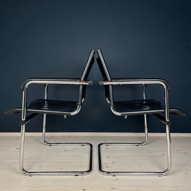 Set of Mid-Century Bauhaus Style Office Chairs by Mart Stam for Stol Kamnik, 1980s For Sale - Image 10 of 13