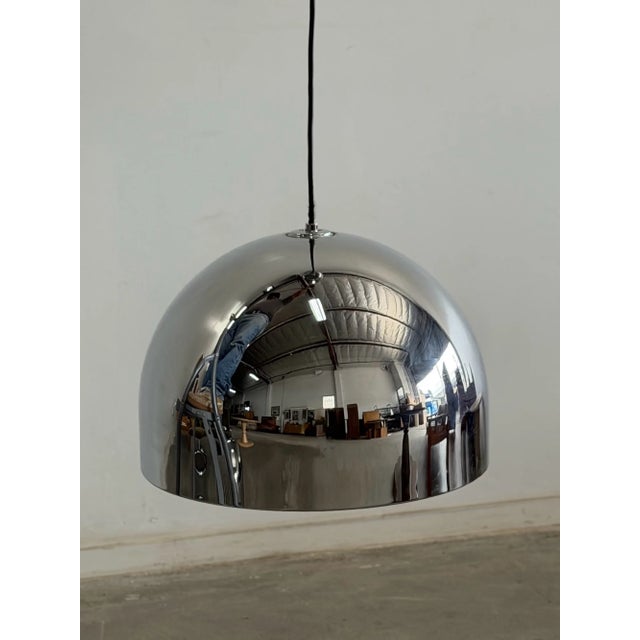 Mid 20th Century Chrome, Metal Pendant #2 For Sale - Image 5 of 15