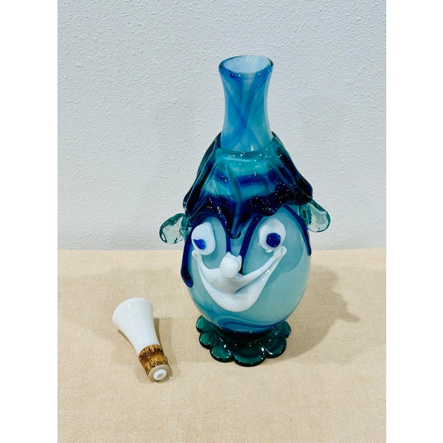 Mid 20th Century Vintage Murano Glass ‘Picasso Clown’ Face Decanter For Sale - Image 5 of 7